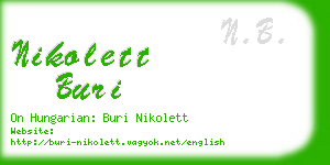 nikolett buri business card